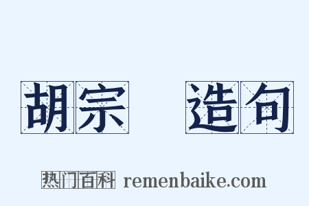 胡宗伋造句是什么意思的图片